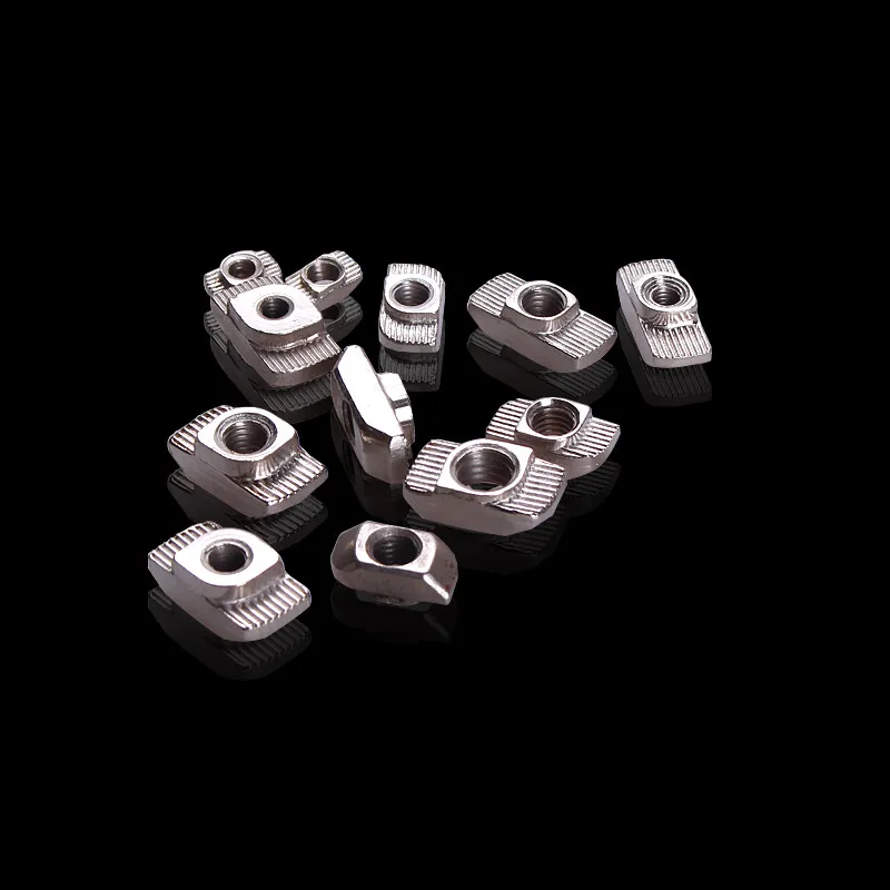 

10PCS YT1695 T-type Nut Block Industrial Aluminium Profile Accessories G021-M4-XX Free Shipping nickel steel