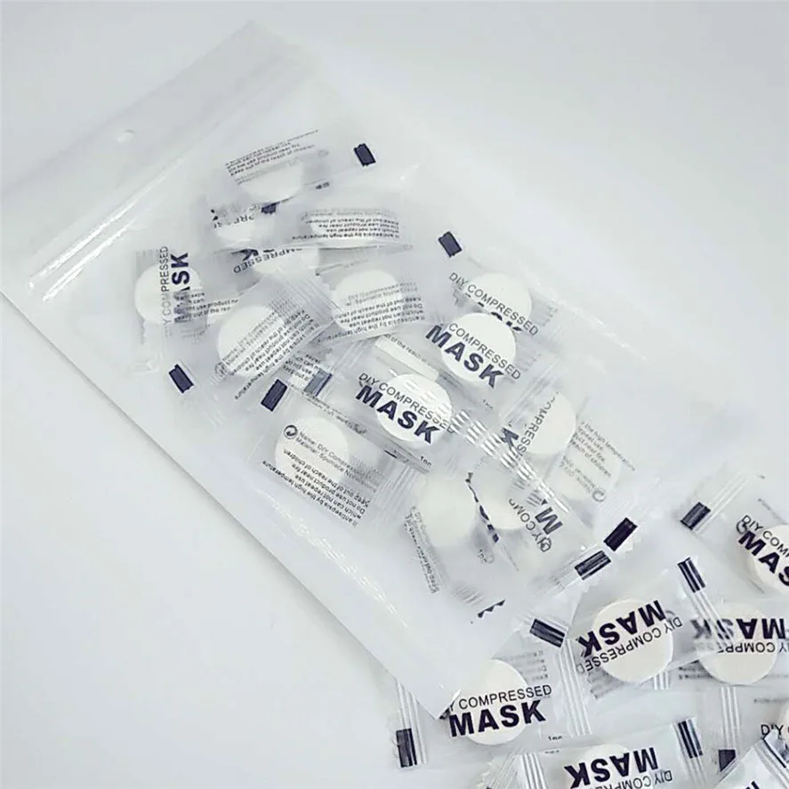 НОВЫЕ одноразовые бамбуковые угольные сжатые маски 20 шт DIY для лица бумага уход