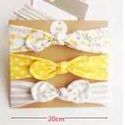 Повязка на голову детская из 100% хлопка, с цветочным принтом