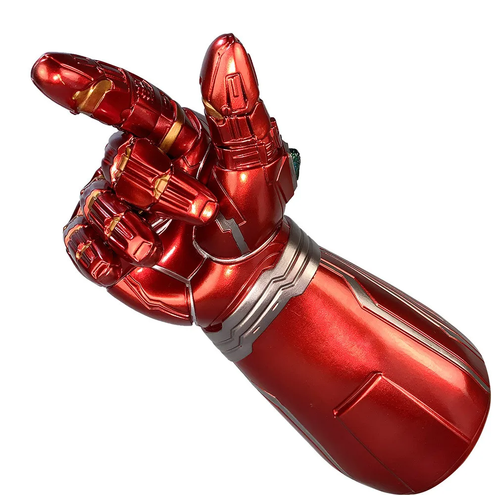 Новинка 1:1 ПВХ светодиодный светильник Мстители Endgame Железный человек Nano Gauntlet Thanos Infinity Gauntlet Armor Tony Stark косплей перчатки реквизит