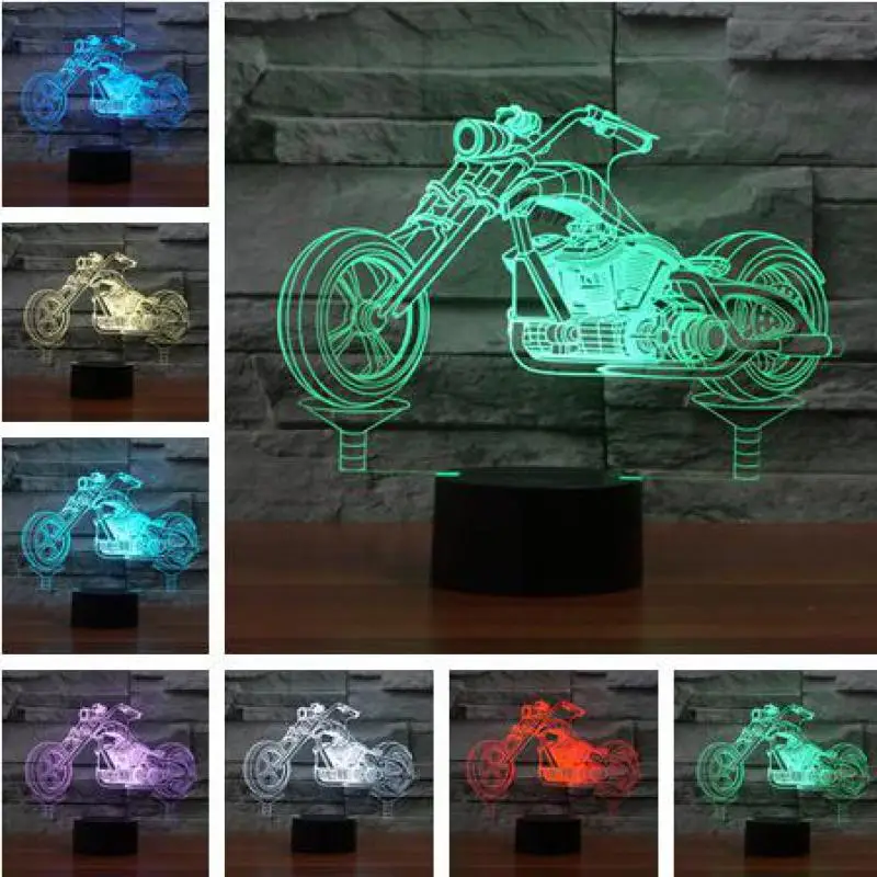 Настольные лампы для горного велосипеда маленький 3d ночсветильник гостиной