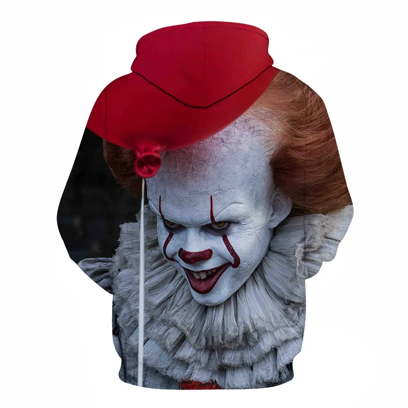 Pennywise 3D худи с клоуном Толстовка для мужчин и женщин пуловер капюшоном топы Sudadera