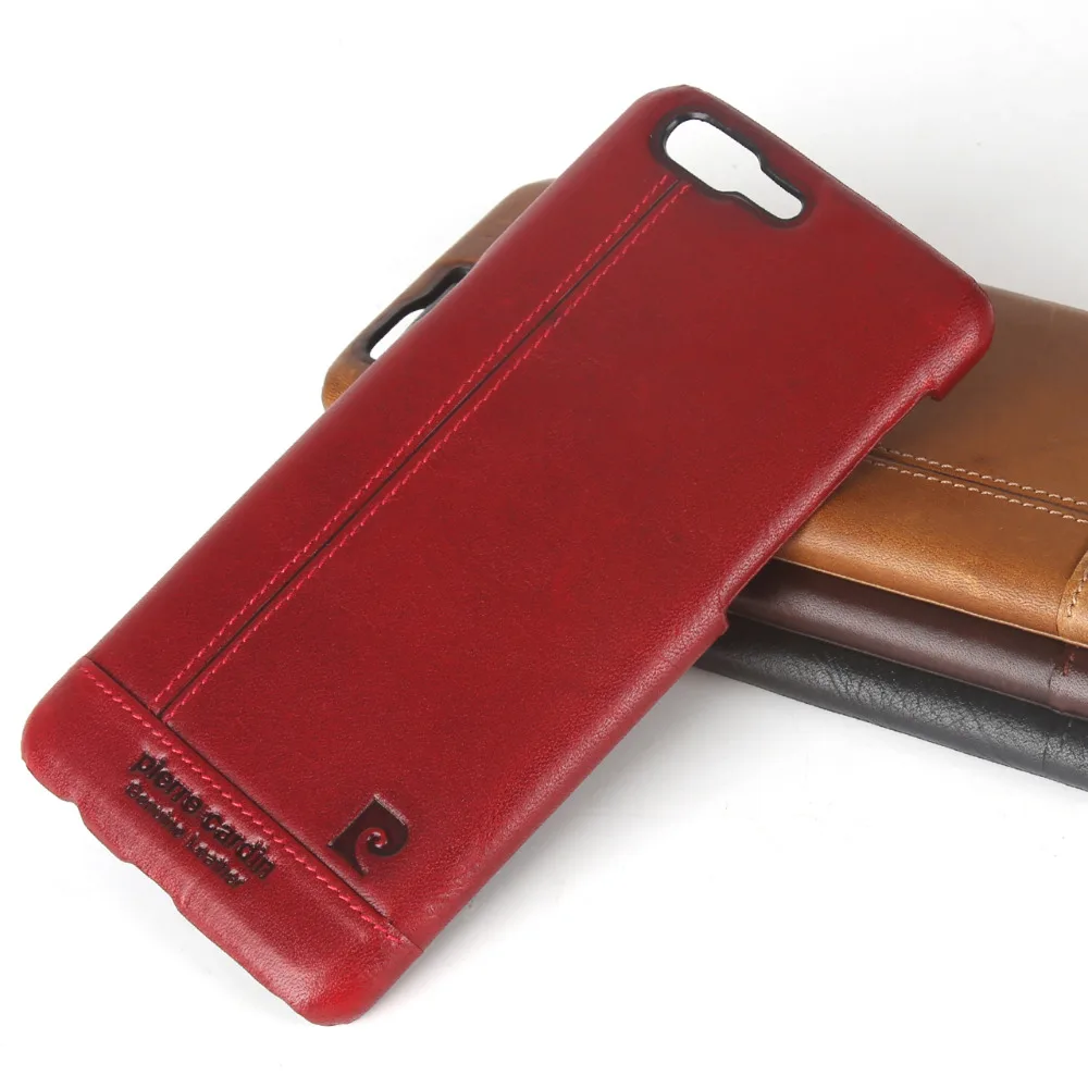 Твердая задняя крышка Pierre Cardin из натуральной кожи для One Plus 5 чехол Oneplus модный