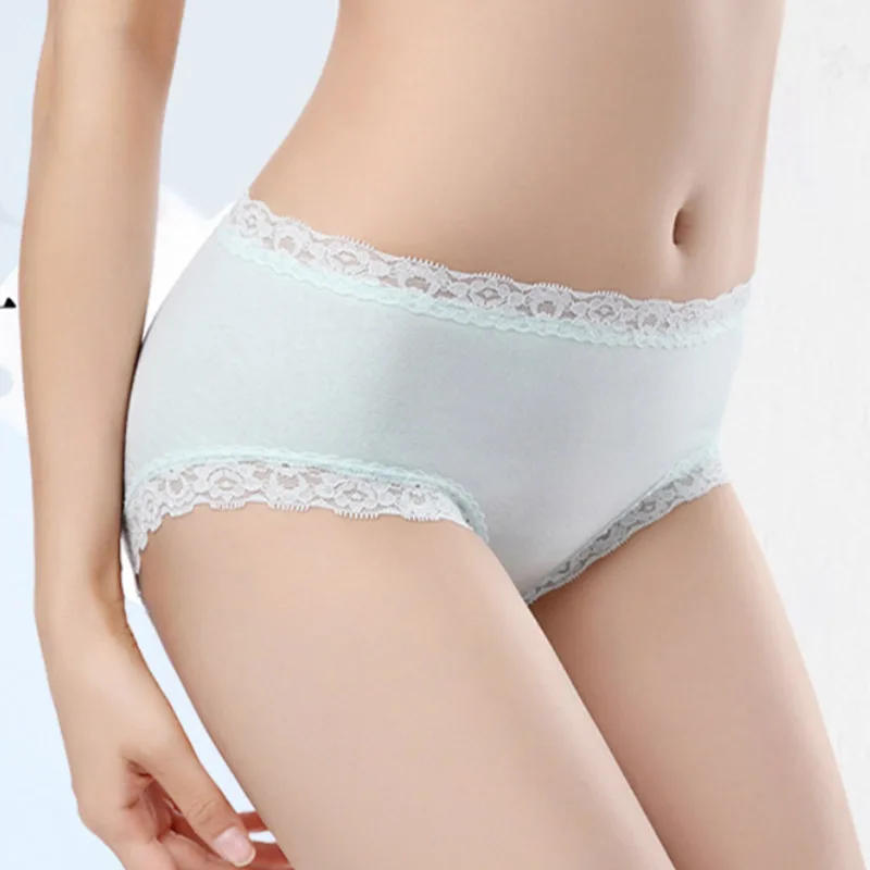 Новые женские трусики кружевные хлопковые высокоэластичные бесшовные