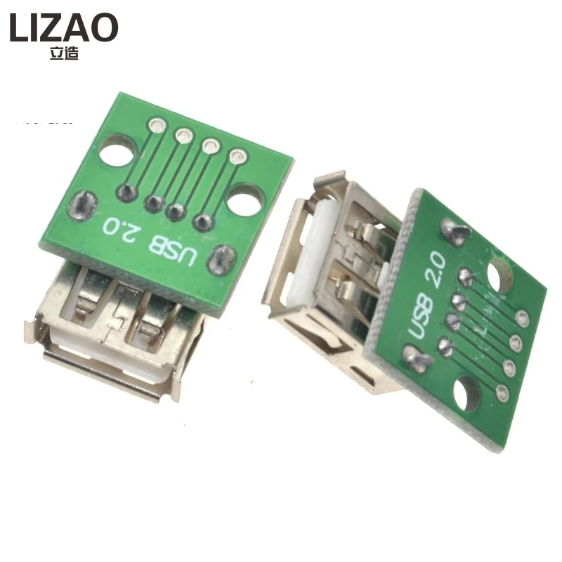 10 шт. USB2.0 переходник с женского на 4P DIP Switch плата адаптера модуль USB адаптер