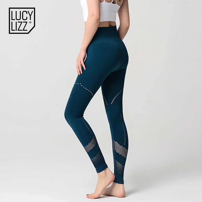 Lucylizz Seamless Tummy Control Yoga Pants Women Gym Leggings Breathable Sport Running Training High Waist | Спорт и развлечения