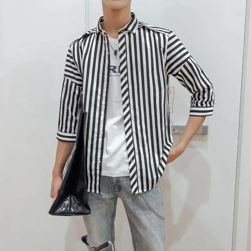 

sleeves turn-down collar male shirts summer linen Shirt men's short sleeved shirts breathes Cool shirts European size loose shir