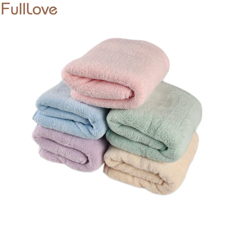 FullLove 80*34 см микрофибра полотенце для лица сплошной цвет розовый мягкое банное