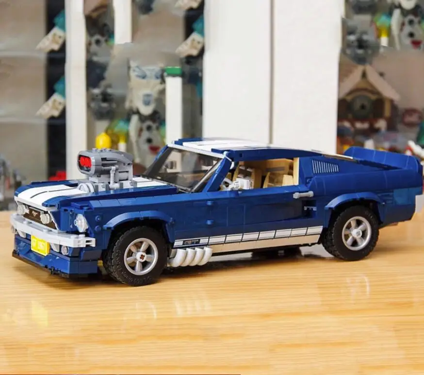 21047, 1684 шт., создатель, эксперт, Ford Mustang 1967, GT500, совместимые 10265, строительные блоки, кирпичи, игрушки в подарок