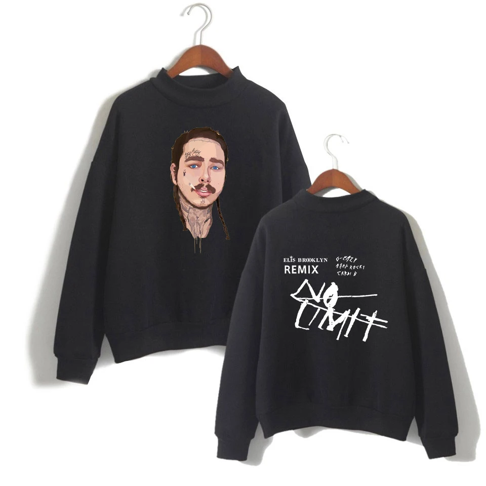 Мужская/Женская водолазка Post Malone с принтом свитшоты длинным рукавом