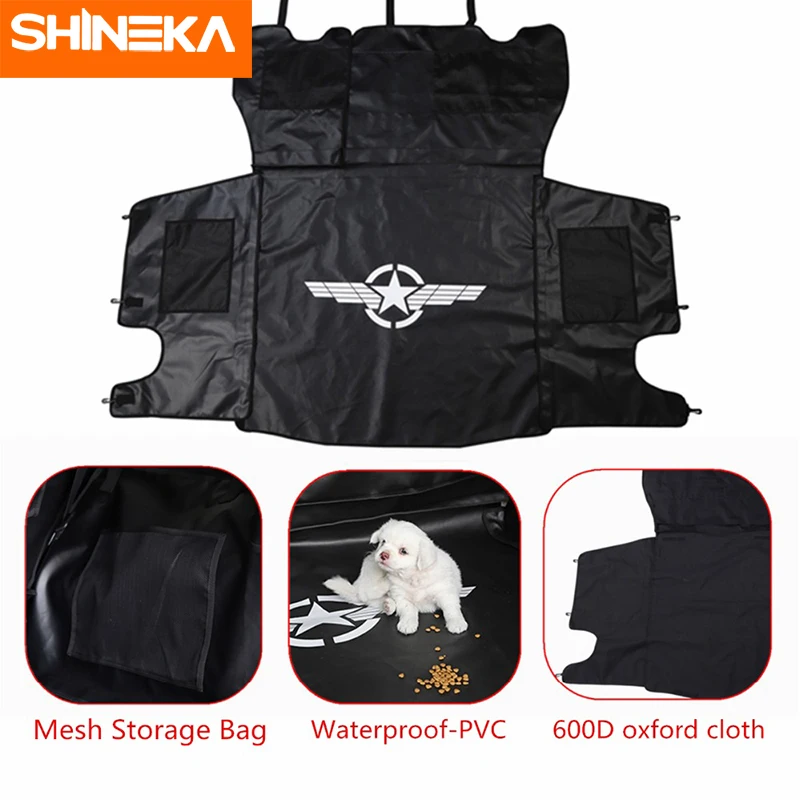 SHINEKA для Jeep Wrangler JK 2007- 4 двери Водонепроницаемый защита коврик для сиденья для домашних животных с сумкой для хранения аксессуары для Jeep Wrangler