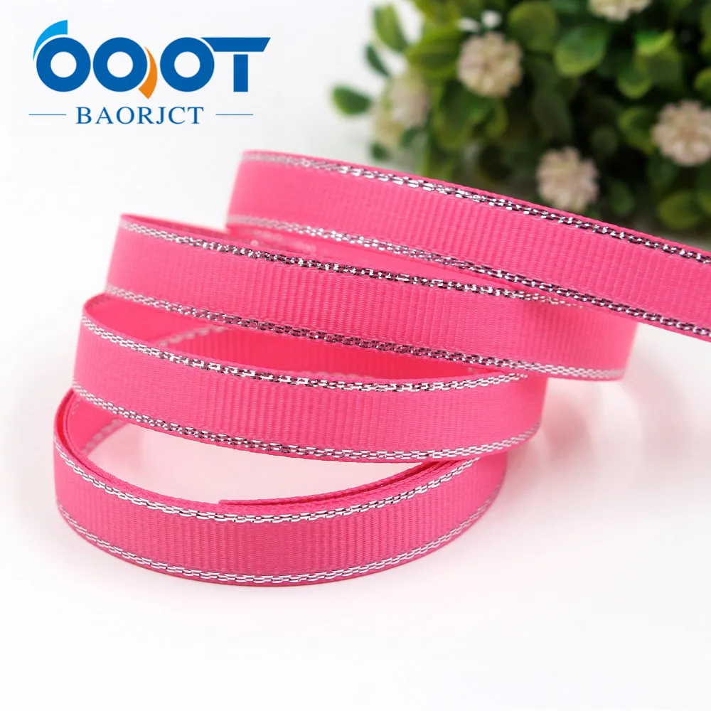 Двухсторонние серебристые ленты OOOT BAORJCT 10 мм ярдов Двусторонние в рубчик