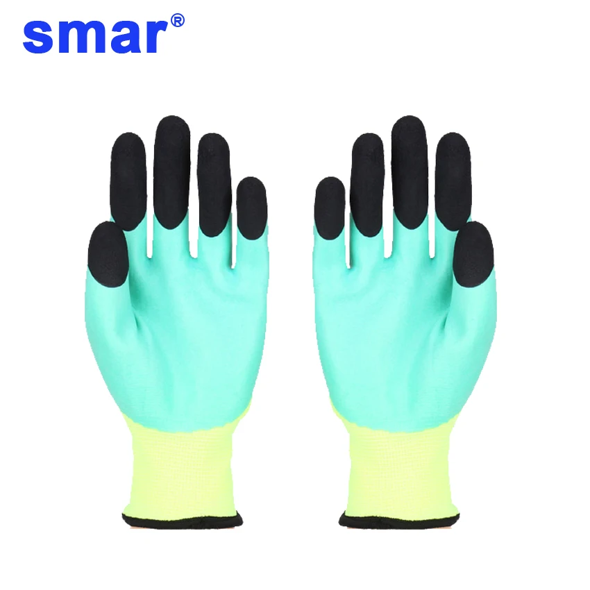 Smвысокое качество зеленые латексные перчатки заводские безопасные рабочие