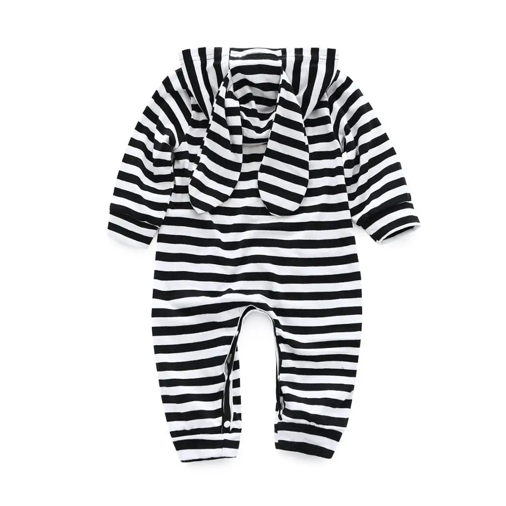 Весенние Хлопковые Штаны в полоску с длинными рукавами для новорожденных