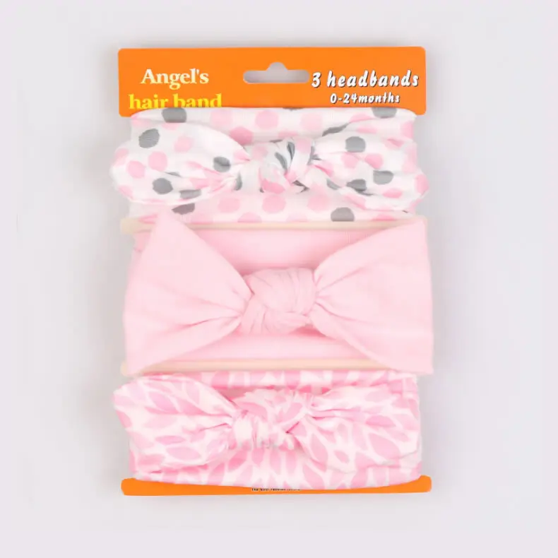 3 шт./компл. бантом тюрбан Детские аксессуары для волос Цветочный горошек