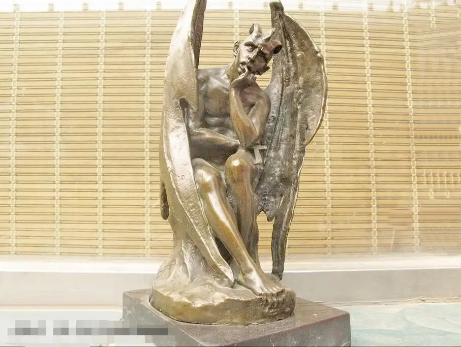 14 &quotпавший ангел крыло сатана демоны мраморная статуя Бэтмена|art big|art and wall decorart