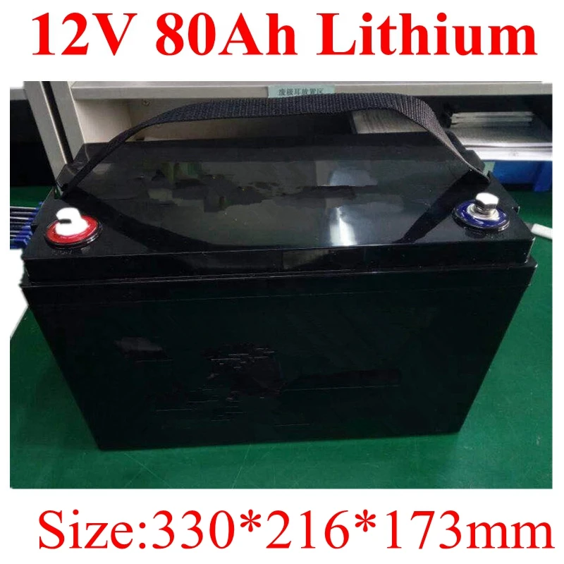 Водонепроницаемая литий-ионная аккумуляторная батарея 12 в 80 а/ч В BMS Li-Ion 3s для