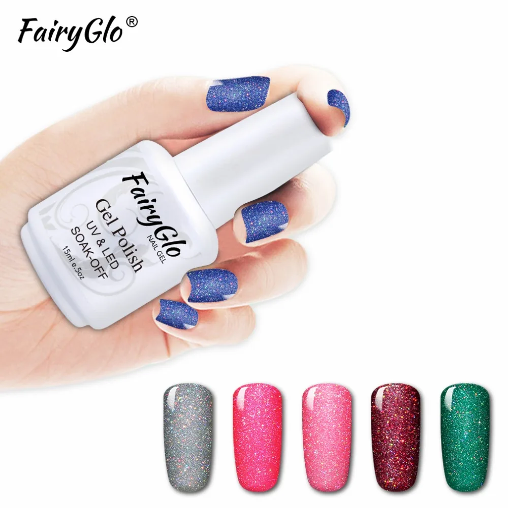 FairyGlo 15 мл Блестящий Гель лак Neno Светодиодный УФ гель для ногтей верхняя основа
