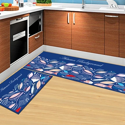 Kitchen Mat11 Современный мультяшный коврик для кухонной двери, коврик для входной двери, противоскользящий водопоглощающий коврик для кухни, ковёр для туалета, крыльца, прихожей - Цвет: Kitchen Mat11