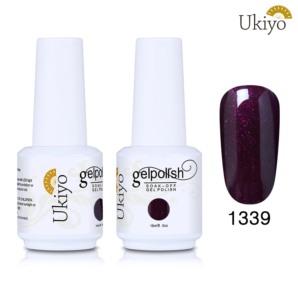 1339 Ukiyo 15 мл Лак для ногтей 170 великолепный цвет Гель-лак для ногтей Vernis полуперманентное верхнее покрытие Базовое покрытие гель-лаки для ногтей Гель-лак - Цвет: 1339