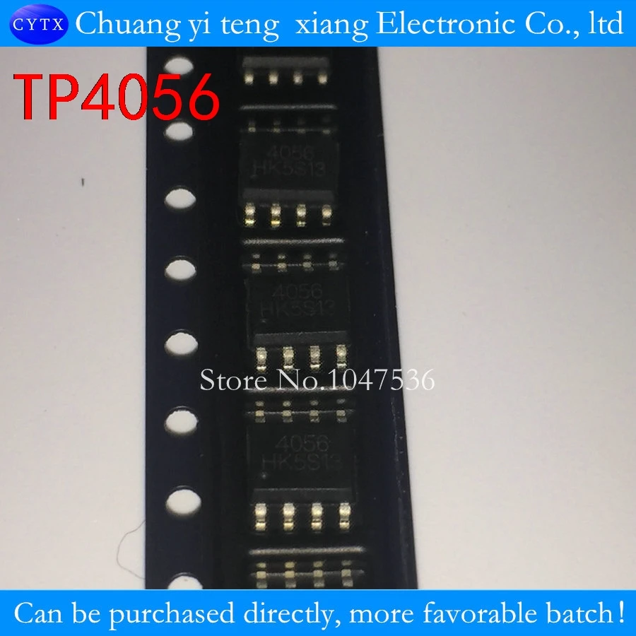 10pcs/lot TP4056 SMD 1A 4056 Linear Li-Ion battery charger IC / lithium charge management IC SOP8 100% good  TP4056E