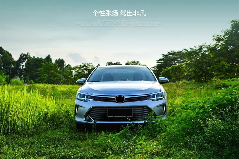 KOWELL автомобильный Стайлинг для Toyota Camry V55 светодиодный Camry фары drl Объектив двойной луч H7 HID Xenon