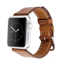 genuine leather loop for apple watch 44mm 40mm band double tour 42mm iwatch series 5 4 3 2 1 strap 38mm bracelet replacement
