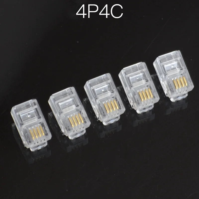 20 шт. 4Pin RJ10 телефонный кабель концевые разъемы 4P4C | Обустройство дома