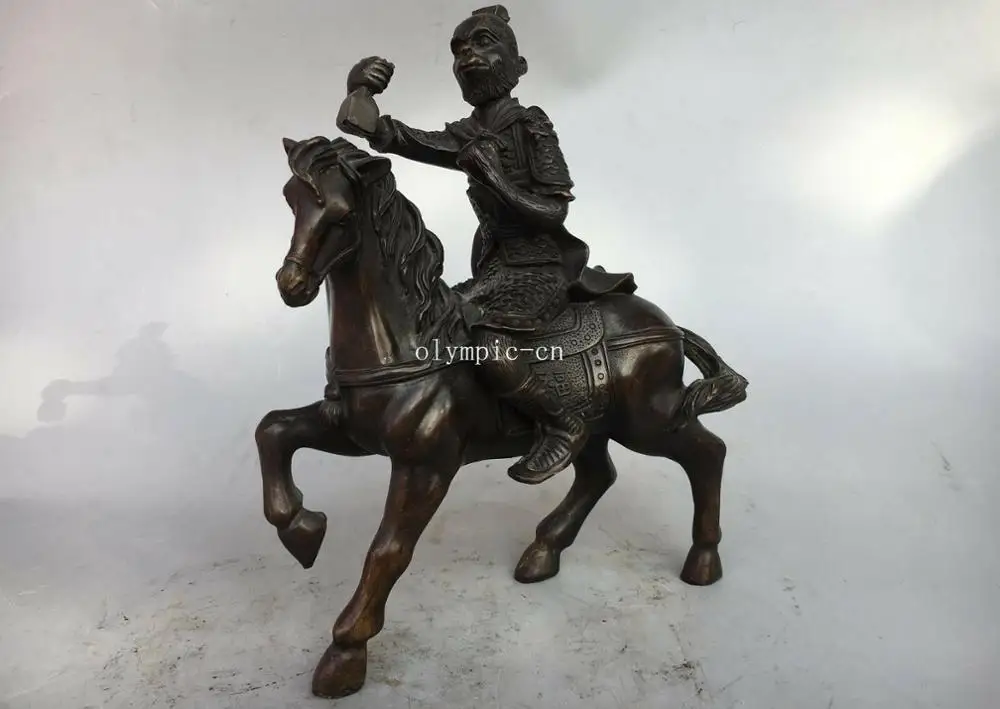 

10'' Fine Bronze office fengshui decor Monkey on horse back promotion symbolize
