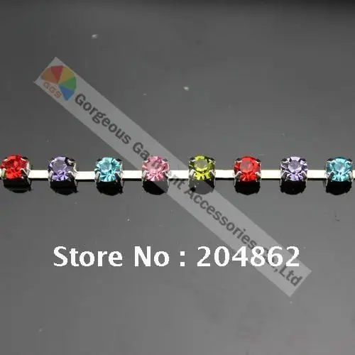 10 ярдов 4 мм фотосессия искусственная цепь со стразами золотистые и Серебристые