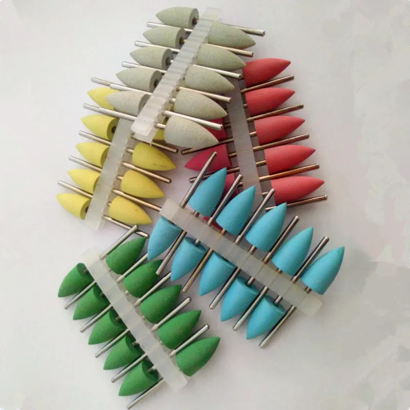

50pcs Multi-Color Dental SILICONE Polishers Resin Base Acrylic Polishing Burs Dental lab burs