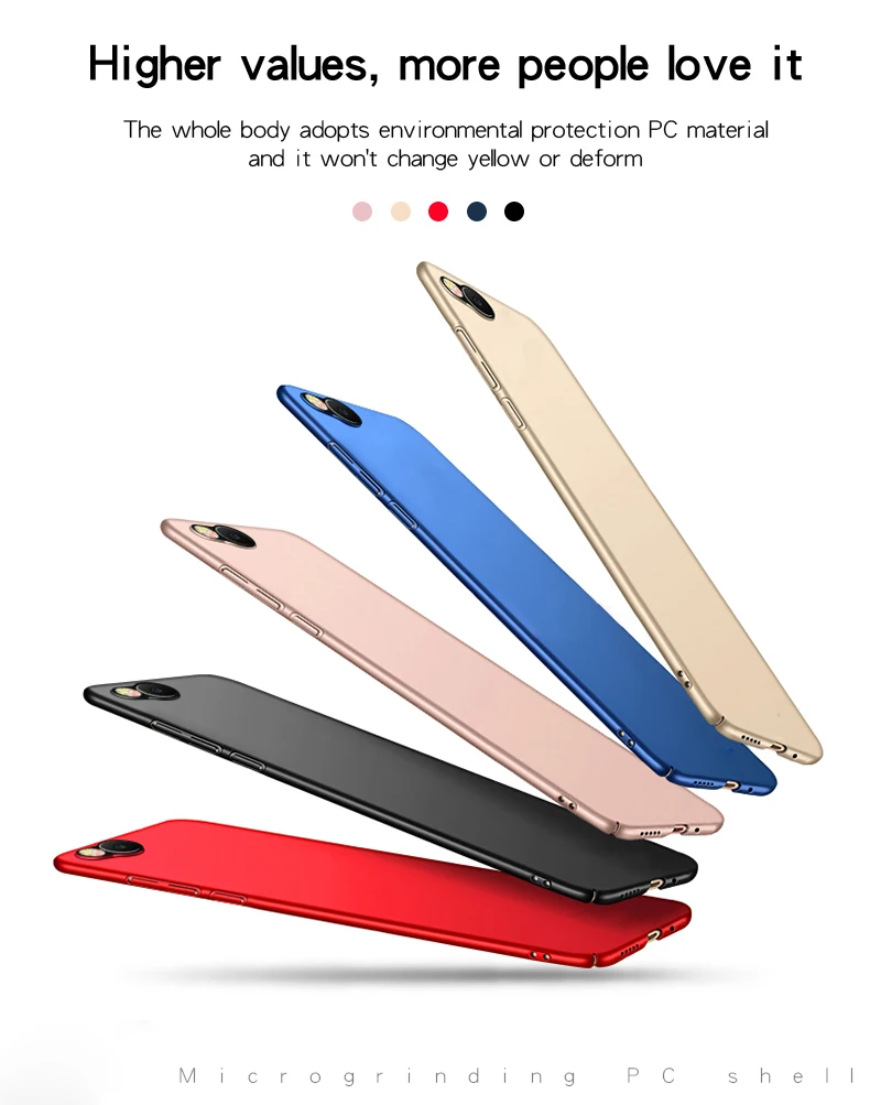 Для гладкой крышки Xiaomi Redmi Go чехол ультра-тонкий Жесткий ПК Защитный для 5 0
