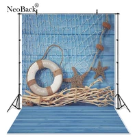 neoback vinyl 150220cm studio photo backdrops newborn children photography backgrounds summer blue wood navy starfish buoy