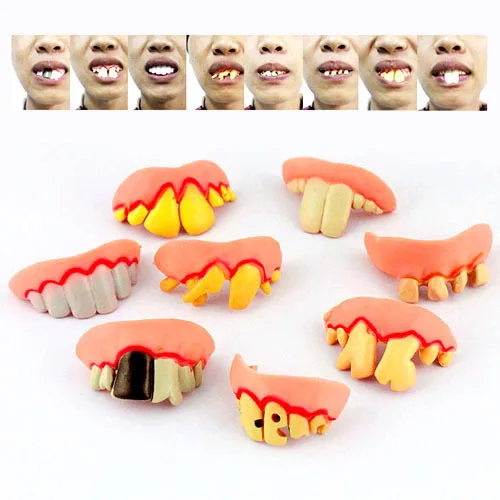 

1000pcs New Hot Halloween Masquerade Dress Up Props funny False teeth bucktooth