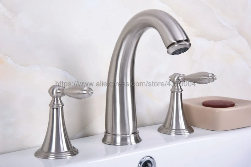 Deck Mounted Bathroom Mixer Tap Bath Basin Sink Vanity Fauce
