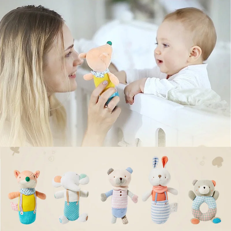 Мультяшные животные детские игрушки для новорожденных милый Медведь Кролик