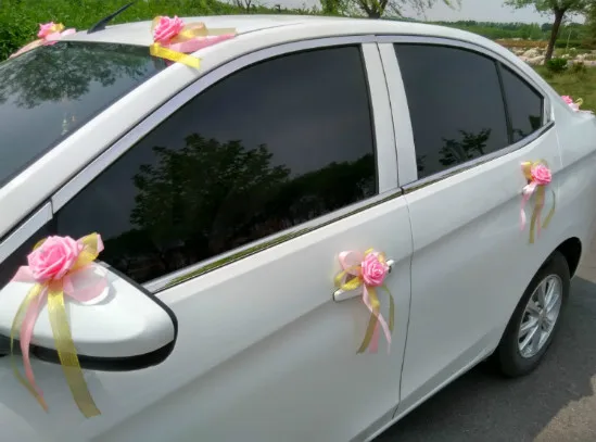 3 стиля Корейский свадебный автомобиль декоративный цветок имитация Rosse автомобиль декоративный цветок набор Декоративные цветы и венки