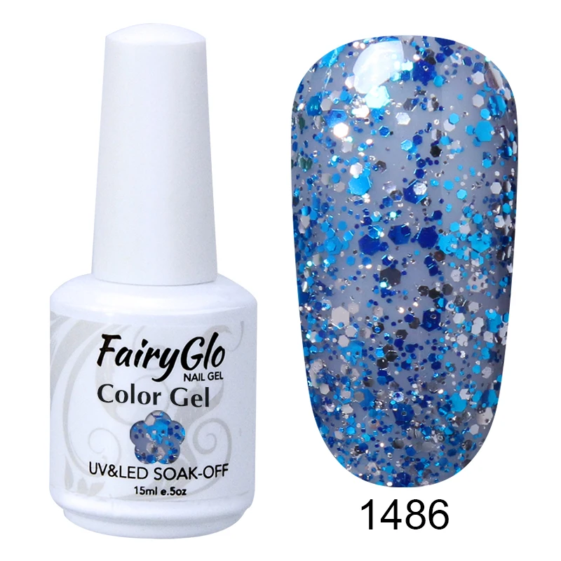 G1486 FairyGlo 15 мл яркие цвета гель для ногтей УФ светодиодный Гель-лак для ногтей долговечная краска Гель-лак Гибридный Гель-лак Лаки - Цвет: G1486