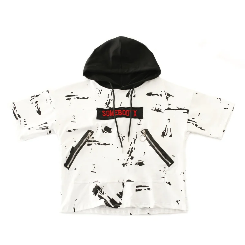 Shirt style 2 Свободная рубашка для мальчиков и девочек; штаны; шорты; костюм в стиле хип-хоп; одежда; танцевальные костюмы для детей; одежда для бальных танцев; уличная одежда - Цвет: Shirt style 2