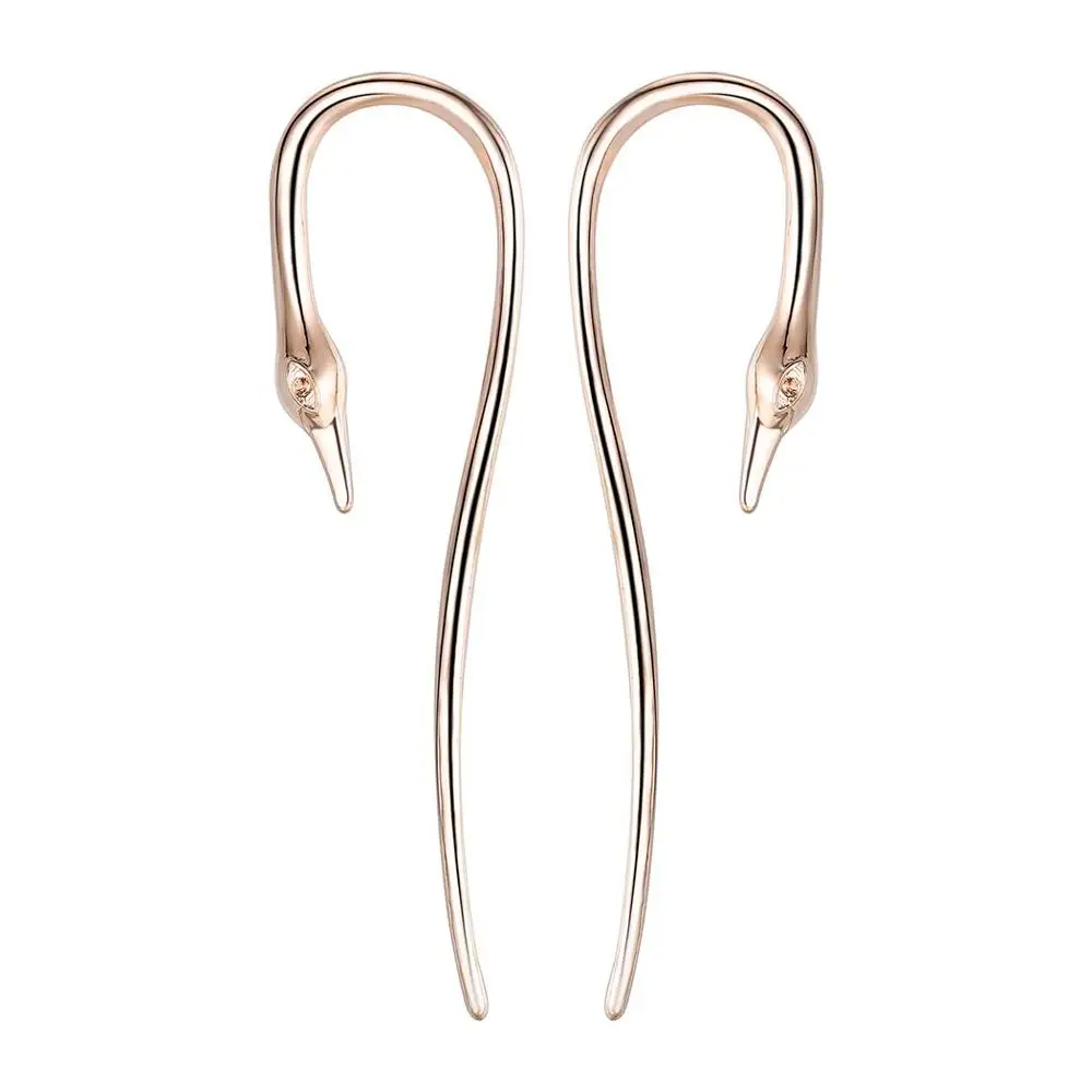 Серьги гвоздики Chandler в стиле панк и готический журавль Птица большие увеличенные