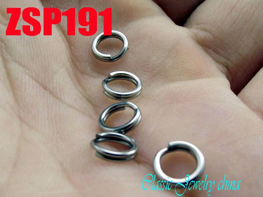 

Оптовая продажа 8 мм из нержавеющей стали брелок самодельные Украшения, Аксессуары 100 шт ZSP189