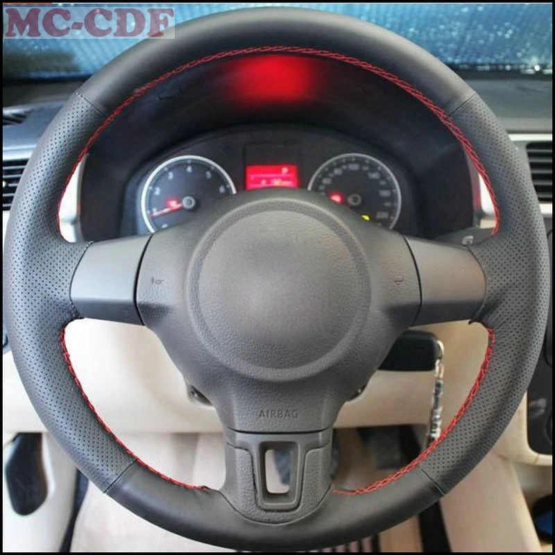 Стайлинг автомобиля искусственная кожа для Volkswagen Golf 6 Mk6 VW Polo MK5 2010 2013|car steering wheel