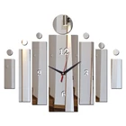 3d зеркальные настенные художественные акриловые часы Современный дизайн часы украшение дома натюрморт diy Кристалл винтажные часы детские наклейки