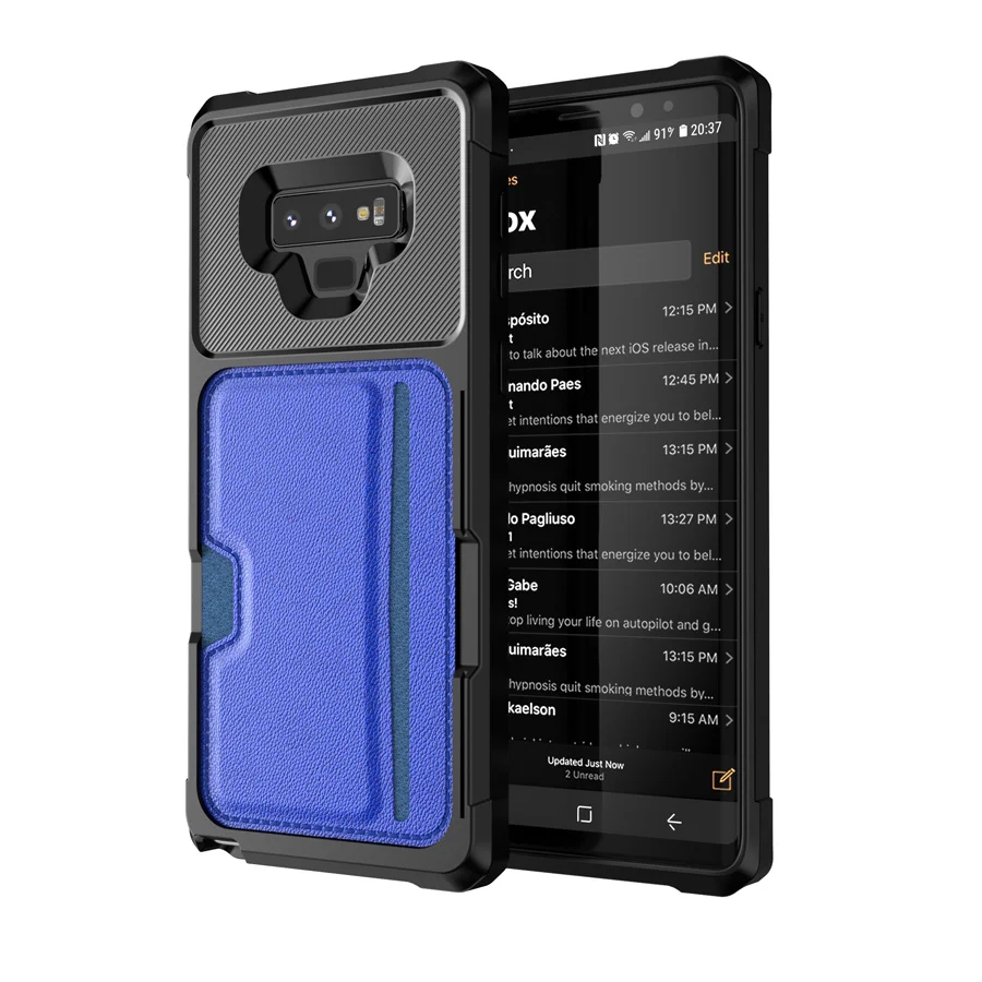 blue IQD роскошный автомобильный Магнитный чехол для телефона для samsung Galaxy S9 Plus Note 9, защитный комплект, чехол-кошелек с отделением для карт S10 - Цвет: blue