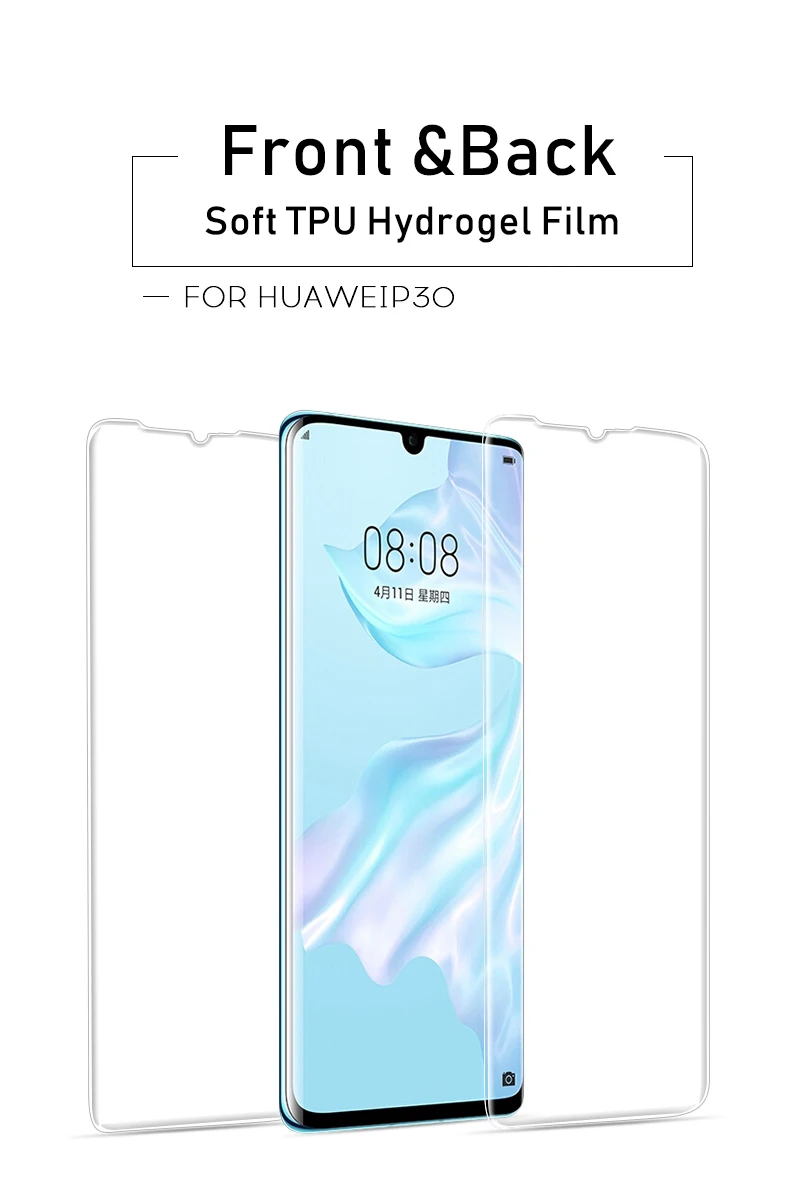 Lamorniea 360 Полное покрытие мягкая Гидрогелевая пленка для huawei P30 Pro mate 20 P20 Pro Honor 8X защитная пленка без закаленного стекла