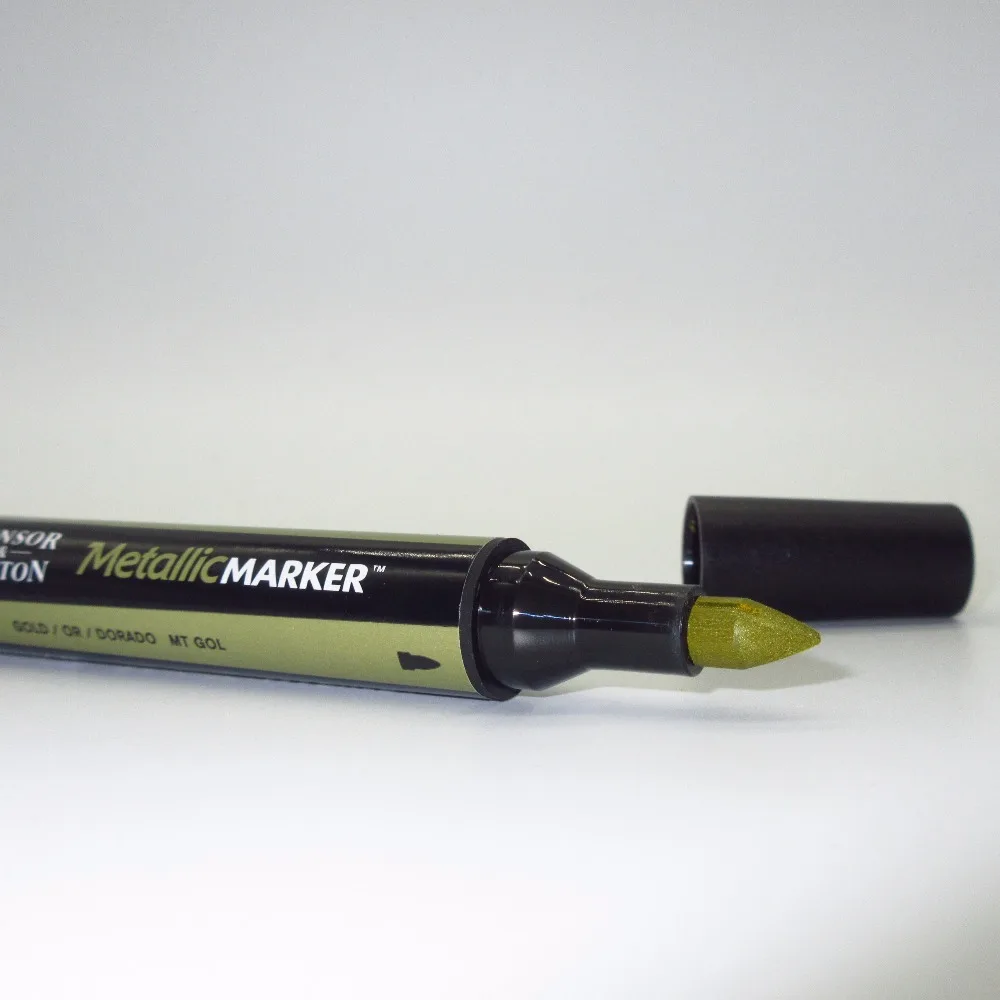Металлический маркер Winsor &amp Newton золотой цвет | Канцтовары для офиса и дома
