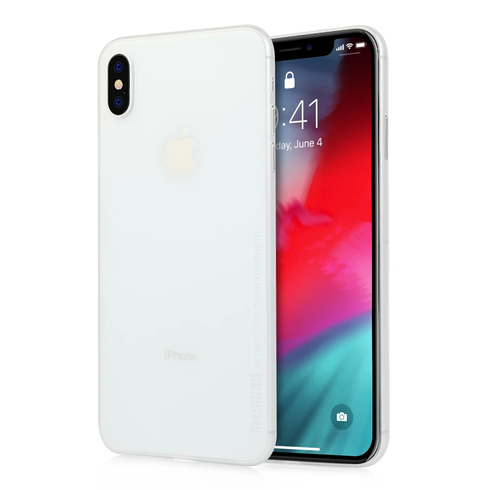 Translucent White Чехол memumi для iPhone XS Max 6,5, ультратонкий 0,3 мм PP матовый чехол для iPhone Xs Max Тонкий чехол для телефона с защитой от отпечатков пальцев - Цвет: Translucent White