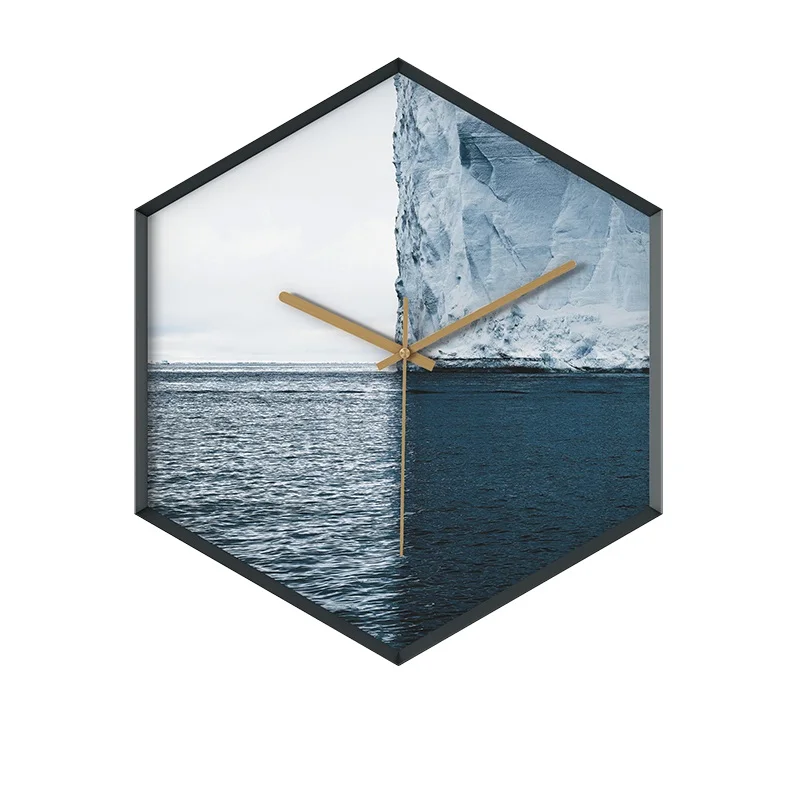 Бесплатная доставка декоративные шестигранные часы для гостиной скандинавские