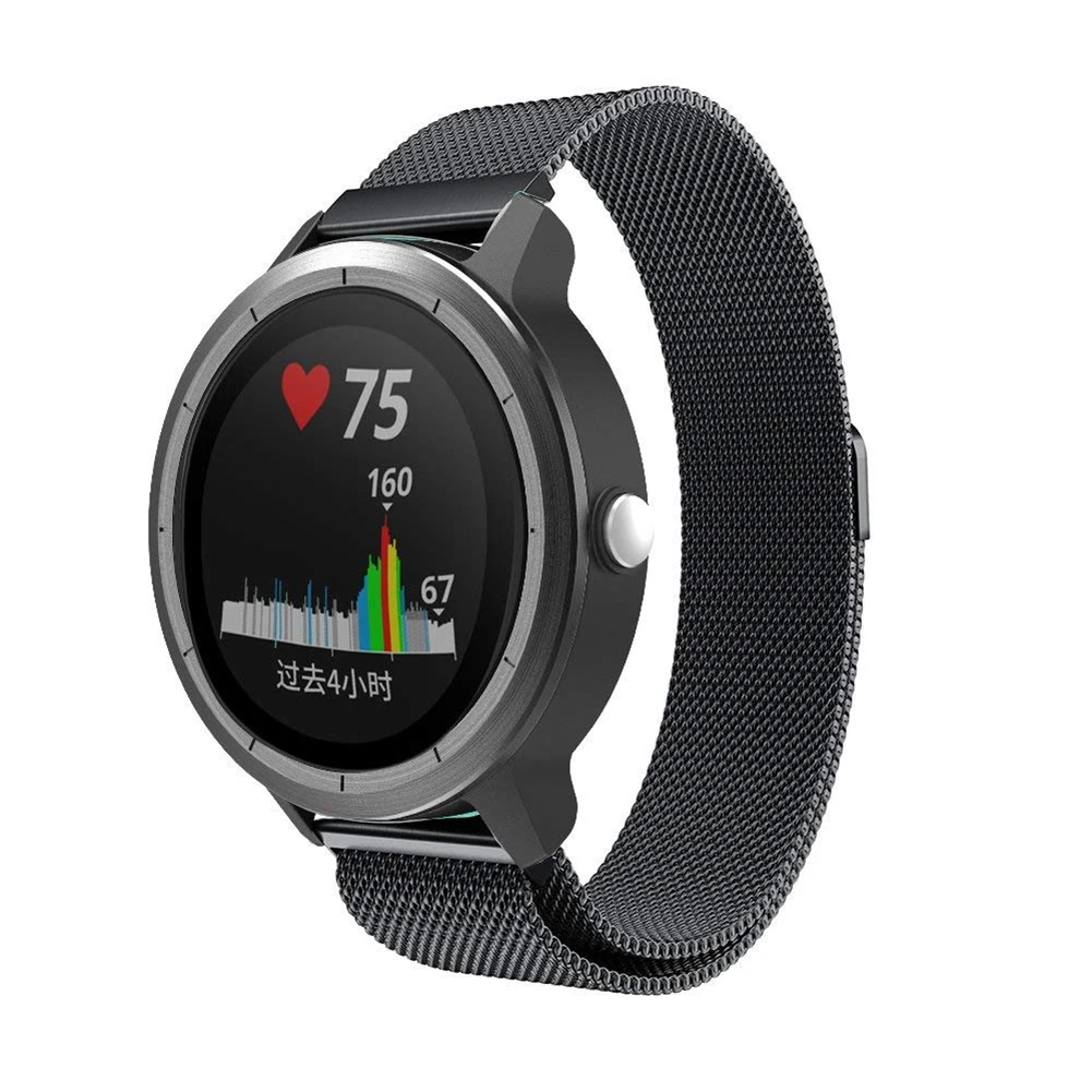 Для Garmin vivoactive3 Миланская петля магнитный металлический браслет из нержавеющей стали для Garmin vivoactive3 ремешок для часов