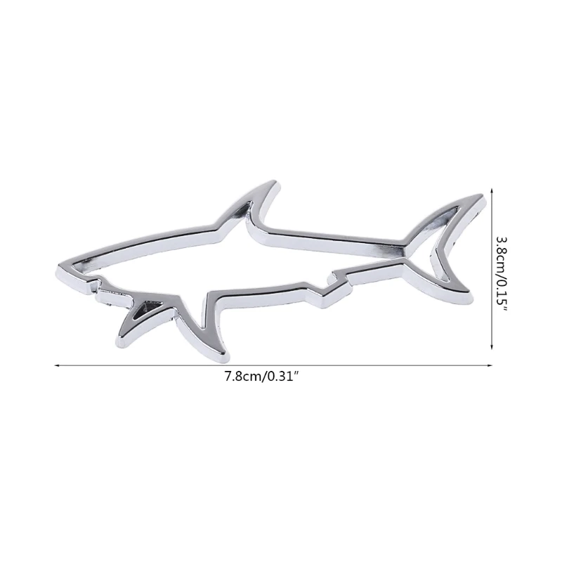 

Fashion New 1 Pc 3D Metal Car Styling Sticker Hollow Shark Badge Decals Automobiles Accessories 3 Colors High Quality